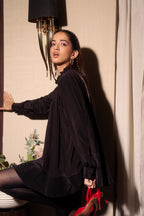 Midnight Ruffle Dress